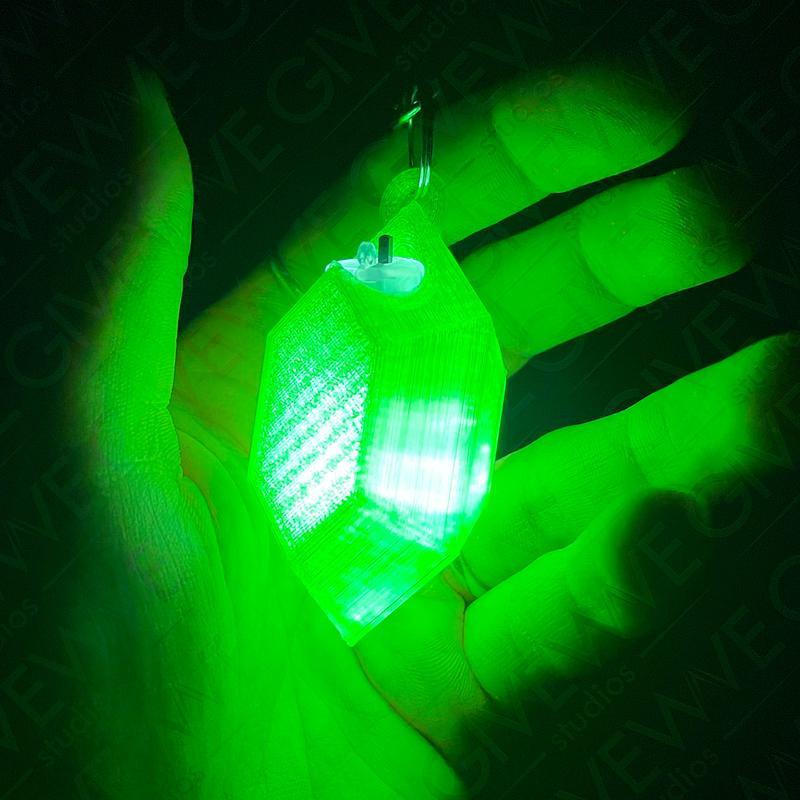 Zelda Rupee LED Light up Keychain (TOTK, BOTW, Zelda, Link, Replacable Batteries)