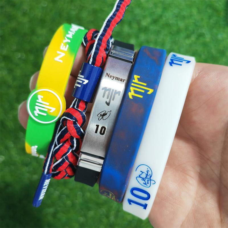 Neymar Jr Gift Bundle(1 Neymar Gift Box+1 Keychain+1 Figure+1 Pen+1 Necklace+2 Rings+1 Pair of Shin Guards+5 Wristbands) Football