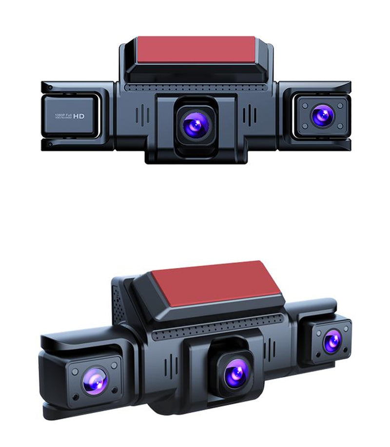 【Paslda】4-Channel Dash Cam with Enhanced Night Vision Stable Wifi High-Durability Shell 3" IPS Screen 1080P Car DVR 32GB Sd Card GPS Parking Mode Loop Recording