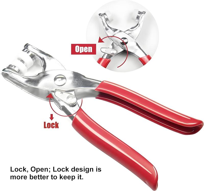 Including 100Pcs Invisible Colored Metal Buckle & 1 Count Manual Pressure Pliers,Household Sewing Accessories for DIY Handicraft Clothing & Hat,Buttons & Pliers Tool Kit,Seamless Stitching Sewing Kit Tools,Sewing Supplies Crafts.