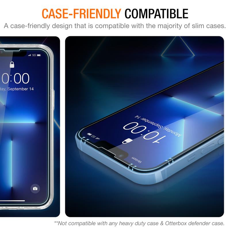 Trianium Tempered Glass Screen Protector Compatible for Iphone 13 Pro Max (2021), 3 Pack HD Glass 9H Film Accessories Handheld