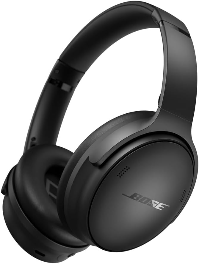 Quietcomfort Headphones - Wireless Bluetooth Headphones, Active over Ear Noise Cancelling and Mic, USB-C Charging, Deep Bass, up to 24 Hours of Playtime, Black