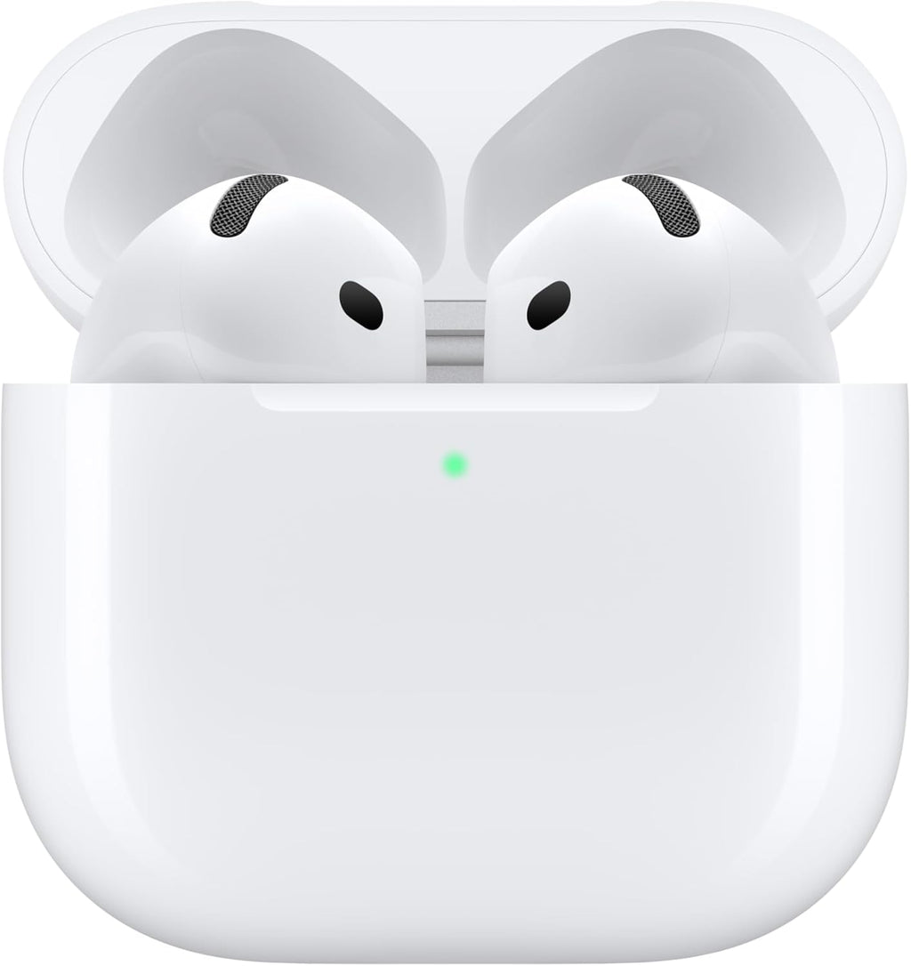 Airpods 4 Wireless Earbuds, Bluetooth Headphones, Personalized Spatial Audio, Sweat- and Water-Resistant, USB-C Charging Case, H2 Chip, up to 30 Hours of Battery Life