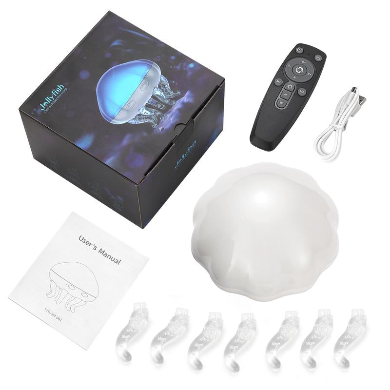 Jellyfish-Shaped Projector Light with Remote Control Timer USB Powered Nightlight for Children'S Rooms Bedroom Decoration ABS PC Pvcrated 5W Power Supply