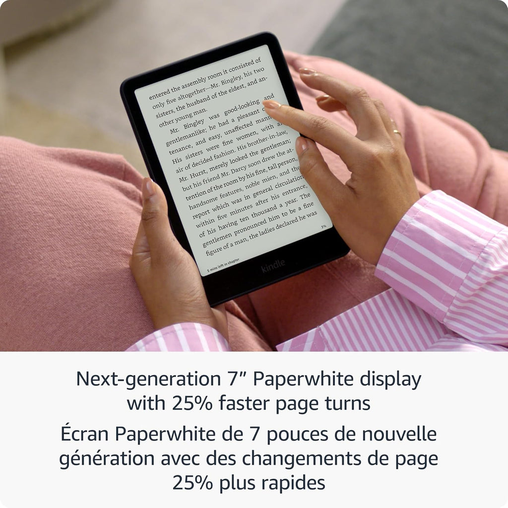 Kindle Paperwhite 16 GB (Newest Model) – Our Fastest Kindle Ever, with New 7" Glare-Free Display, and Weeks of Battery Life – Black