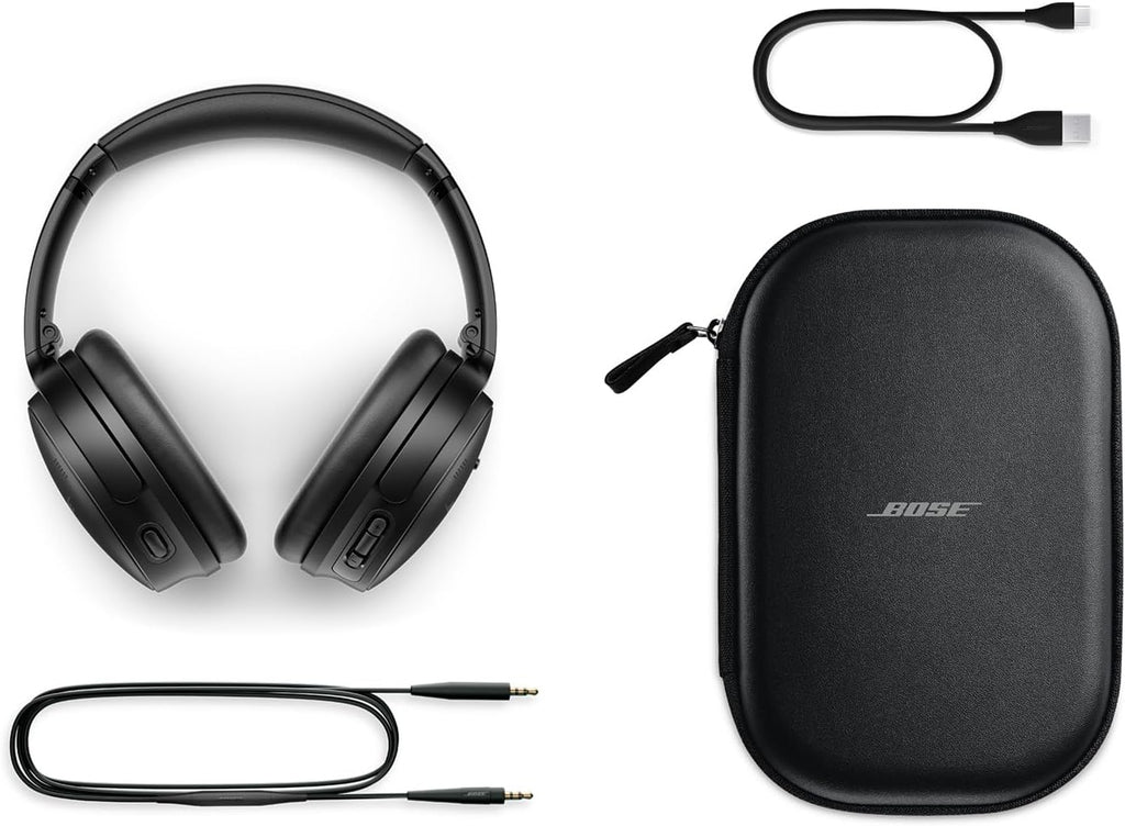 Quietcomfort Headphones - Wireless Bluetooth Headphones, Active over Ear Noise Cancelling and Mic, USB-C Charging, Deep Bass, up to 24 Hours of Playtime, Black