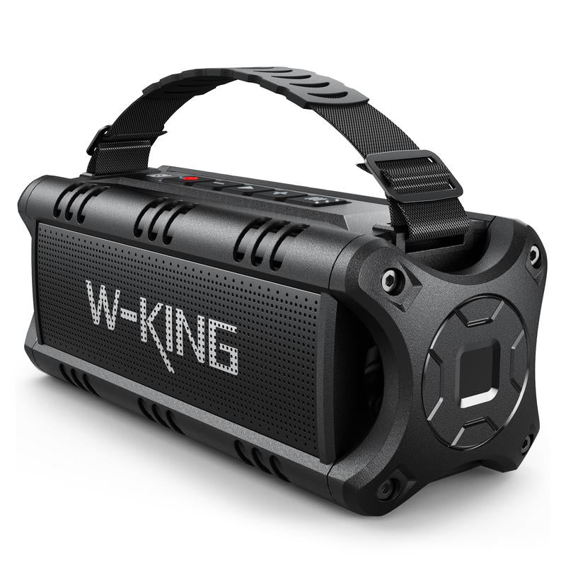 W-KING 60W Peak D8 Mini Portable Bluetooth Speaker, IPX6 Waterproof, 30W Wireless, 24-Hour Playtime, Powerful Bass, NFC, TF Card, USB Playback, Built-In Mic, AUX-IN, for Home, Outdoor