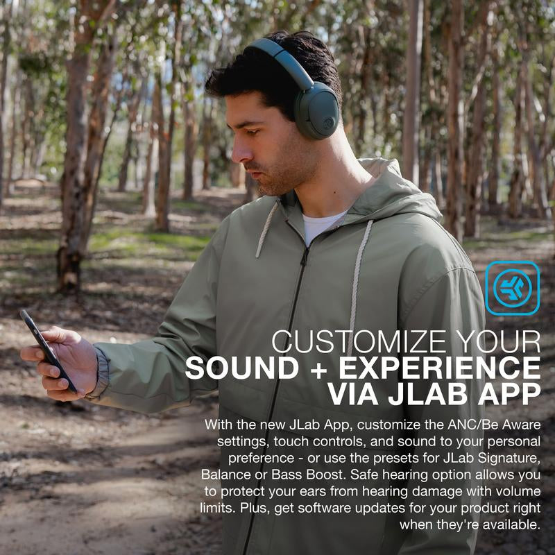 Jlab Jbuds Lux ANC & Mini Sage Gift Set, 1 Set of Earbuds + Headphones