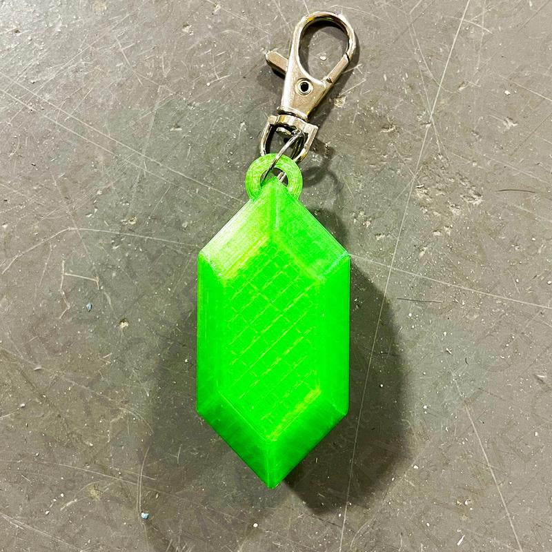 Zelda Rupee LED Light up Keychain (TOTK, BOTW, Zelda, Link, Replacable Batteries)
