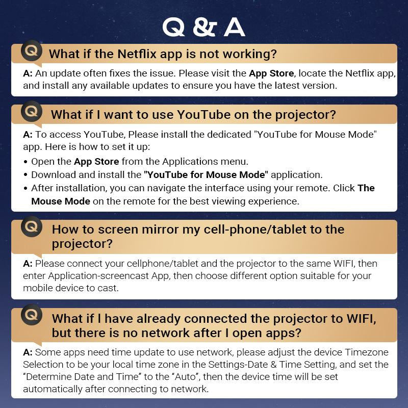 Outdoorfun Mini 4K Decoding Projector with 5G Wifi 6 & BT 5.0 720P Full HD 160 ANSI Lumens Portable Home Theater for Android Audio Bluetooth Game Bigger Watch Better