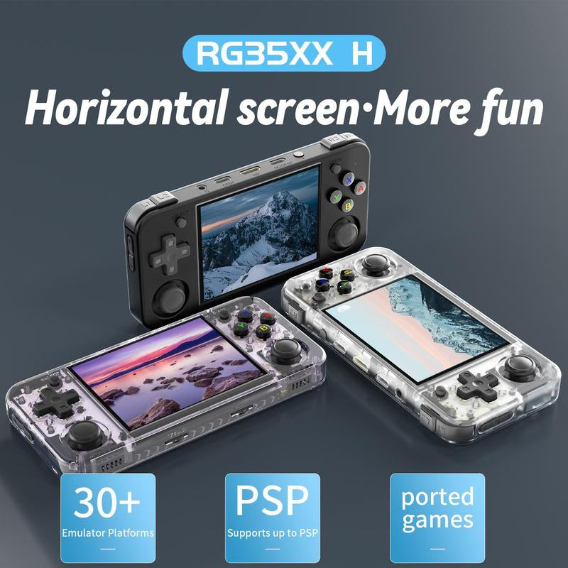 Anbernic Rg35Xx H Handheld Game Console, 3.5 Inch IPS Screen, 64GB Storage, 3300Mah Battery, HDMI & TV Output, Vibration Motor