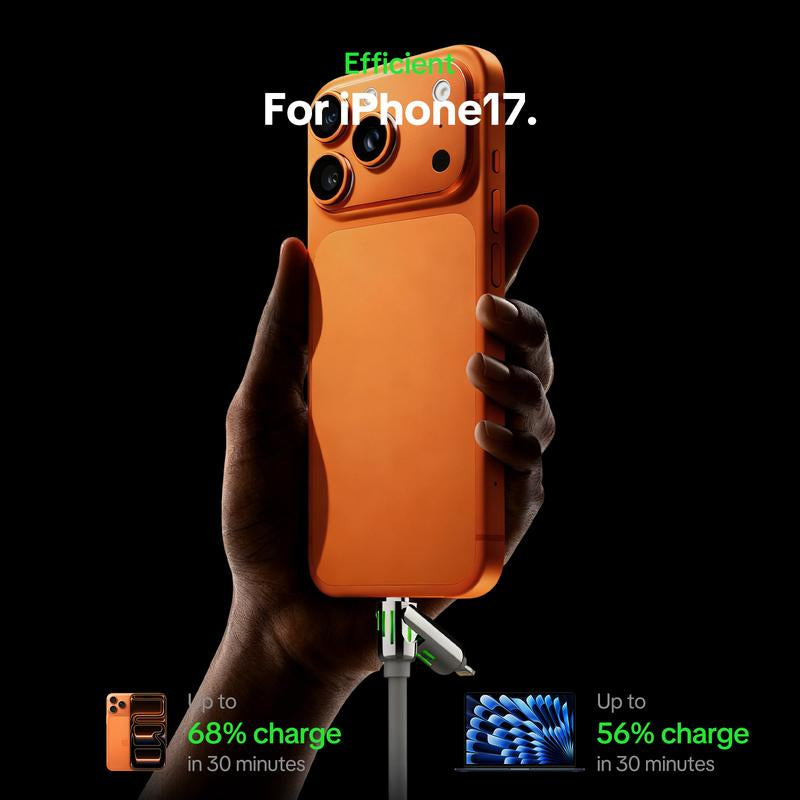 Mfish Armored Dragon I 4-In-1 Multi 240W Fast Charging Cable with USB a Type C Lightning for Iphone17&Samsung Laptops Charger