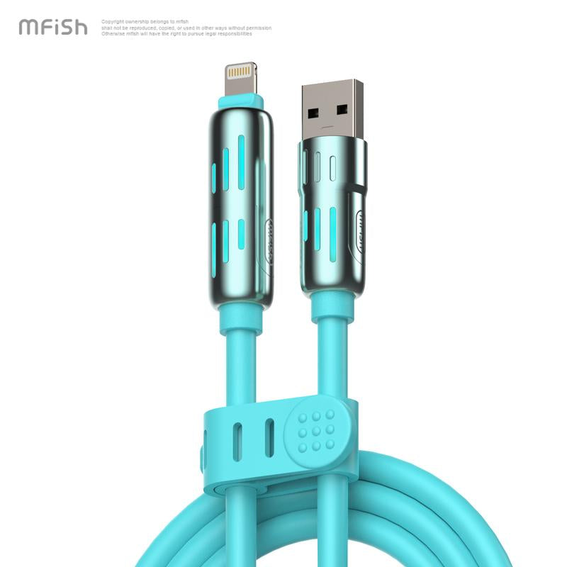 Mfish Armored Dragon I 4-In-1 Multi 240W Fast Charging Cable with USB a Type C Lightning for Iphone17&Samsung Laptops Charger
