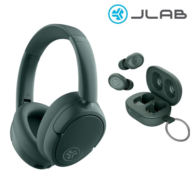 Jlab Jbuds Lux ANC & Mini Sage Gift Set, 1 Set of Earbuds + Headphones