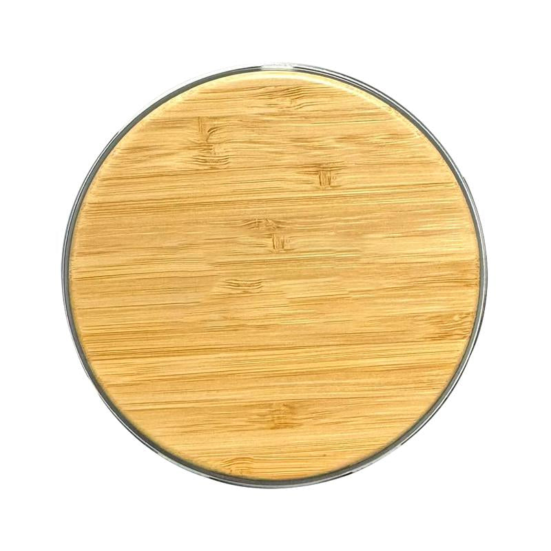 Bamboo Elegance Wireless Charger 15W QI Certified Charging Pad for Ultimate Convenience for Phone Earbuds Cordless Chargers for Iphone 8, Iphone 8 Plus, Iphone X Ect Smartphone Cellphone