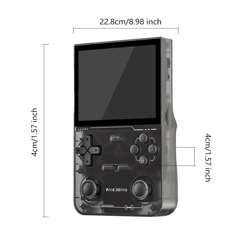 Handheld Game Console, 3.5 Inch IPS HD Screen Retro Game Console, Rechargeable Game Console with Dual 3D Joystick for Home
