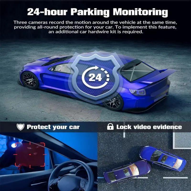 Dealsforyoudays | 1080P Full UHD Car Camera Front Rear with Free 64GB SD Card,Hdr,Dashcam for Cars,Night Vision,Loop Recording,Wdr,24H Parking Mode,Driving Recorder