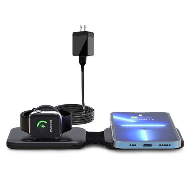 GEEKYFUNTECH Foldable Fast Wireless Charging Station (Black) – Travel-Size Compact Charger Wireless Charger Wireless Charging