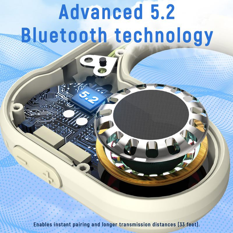 Ancwear Active Kids Bluetooth 5.3 Open-Ear Headset : Safe for Everyday Use, Electronic Earphones with Audio, Durable Design, Stereo Earbuds with Charging Case Portable Streaming Open Headphones Mini Bluetooth