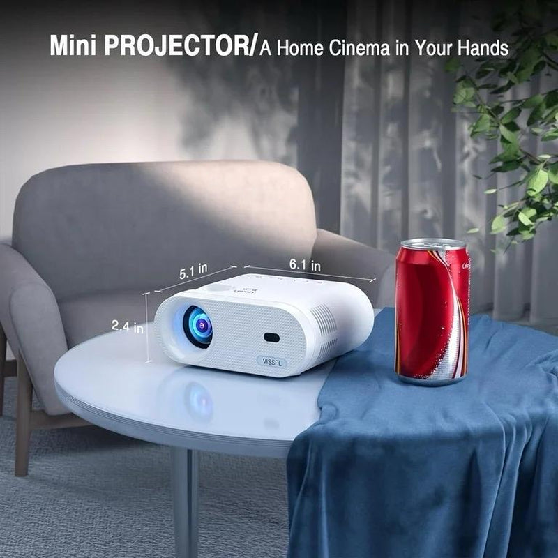 Mini Projector, Full HD 1080P Video Projector, Portable Outdoor Projector with Tripod, Kids Gift, Home Theater Movie Phone Projector Compatible with Android/Ios/Windows/Tv Stick/Hdmi/Usb Device Audio